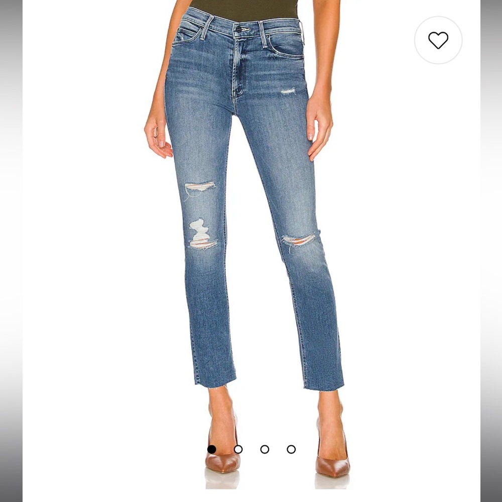 MOTHER Mid Rise Dazzler Ankle Fray in Weekend Warrior size 26